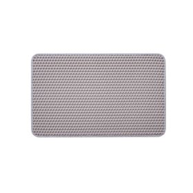 Cat Litter Mat, 24 x 15 in, Double-Layer Litter Box Mat, Non-Slip & Urine-Proof Litter-Trapping Mats for Indoor Cats, Honeycomb Design, Soft on P