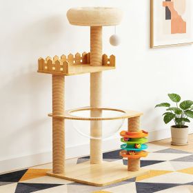 39.3" Modern Cat Tower, Wood Cat Tree Tower for Indoor Cats, Cat Treewith Sisal-Covered Scratching Posts and Top Perch 39.3" Modern Cat Tower, Wood Cat Tree Tower for Indoor Cats, Cat Treewith Sisal-Covered Scratching Posts and Top Perch