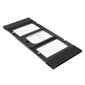 Cat Door for Window, Adjustable to Fit Window Width 31"-36", 4 Secure Lock Modes, Aluminum Frame and High-Transparency Glass, Magnetic Closure (default: Default)