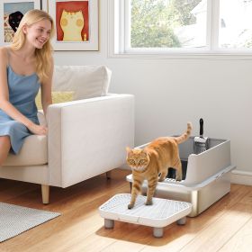 Stainless Steel Enclosed Litter Box for Cats(No shipments on weekends) (default: default title)