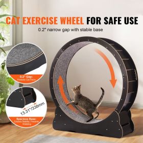 Wooden Cat Exercise Wheel, 43.3" Large Cat Treadmill Wheel for Indoor Cats (default: Default)